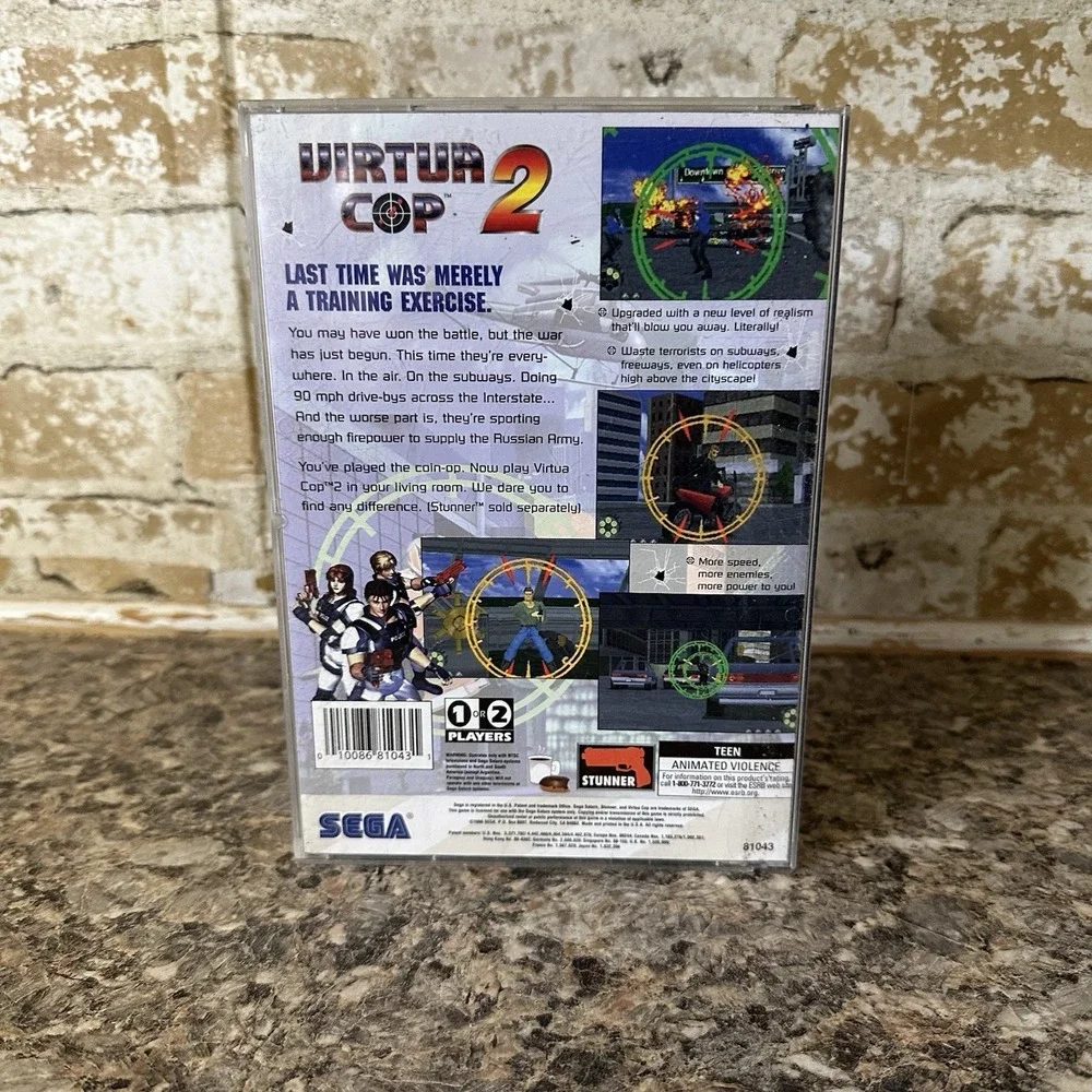 Virtua Cop 2 Sega Saturn MINT condition COMPLETE In Box Tested